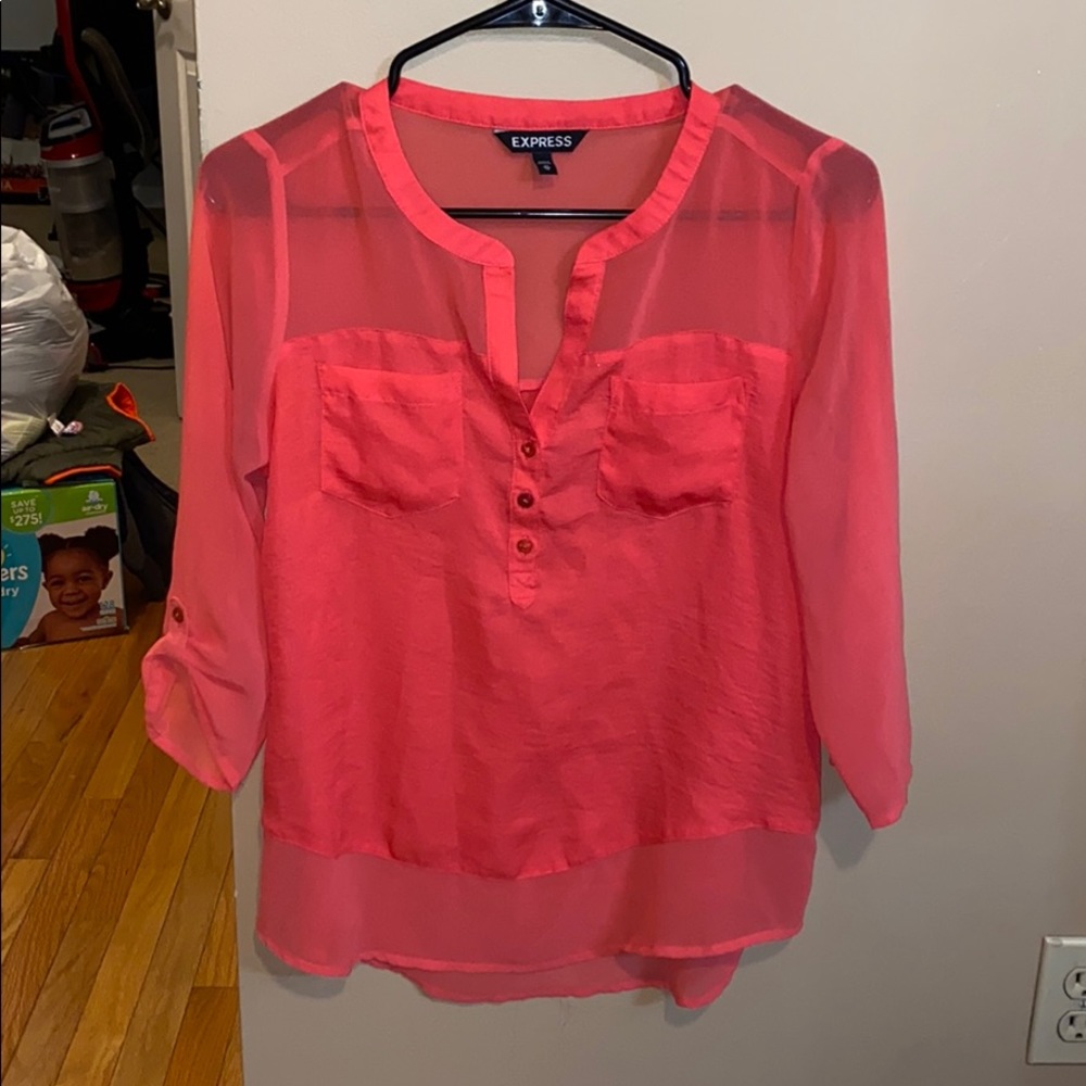 Coral Blouse